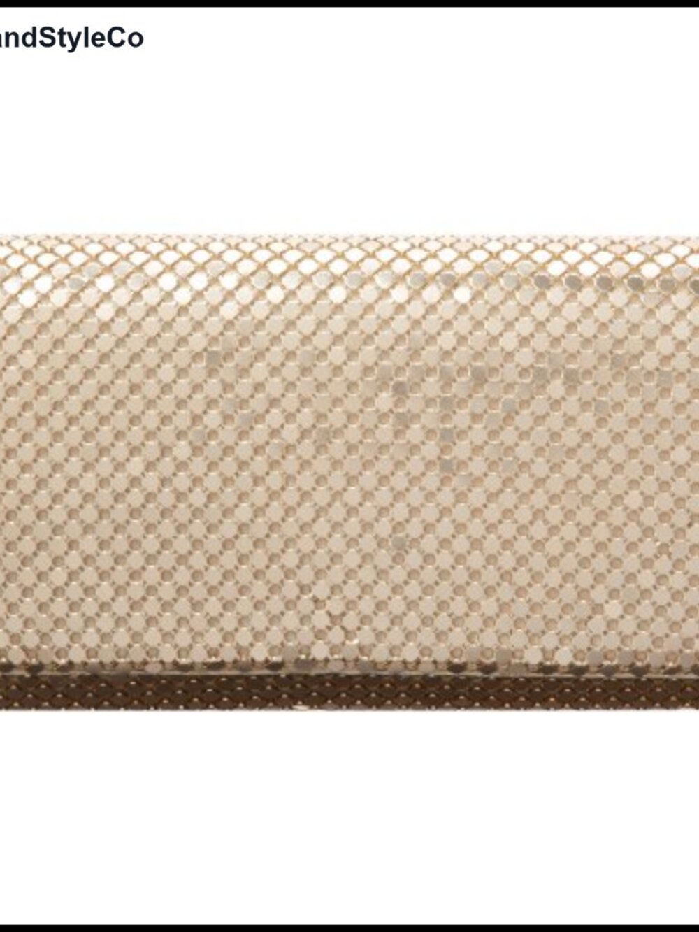 Metal Mesh Evening Clutch Bag with Shoulder Chain - Formal Wedding Prom Purse